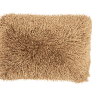 Taupe bruin kussen zacht net een vachtje 40x60cm 100% polyester, By Boo, Pillow doodly taupe, achterkant gelijk aan voorkant, incl. binnen kussen ( op voorraad ) V6