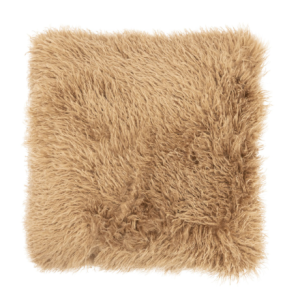 Taupe bruin kussen zacht net een vachtje 50x50cm 100% polyester, By Boo, Pillow doodly taupe, achterkant gelijk aan voorkant, incl. binnen kussen ( op voorraad ) V6