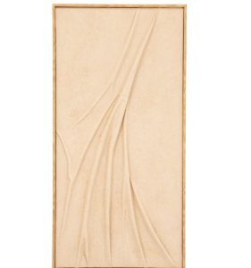 Beige gekreukeld canvas doek schilderij met houten lijst, By boo, Veck 70x140 cm - beige, wanddoek kleed/ schilderij, Afmetingen (BxDxH): 70x4,9x140 cm ( op voorraad) V1