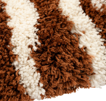 Oranje beige kussen zacht hoogpolig zebra print 50x50cm, polyester en katoen, By Boo, Pillow Mart caramel, incl. binnen kussen ( op voorraad ) V6 - Afbeelding 2