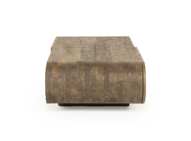 Bruin mango houten salon tafel met openslaande deurtjes, Eleonora, genaamd salontafel king, salon / bijzet / plant tafel Afmetingen (BxDxH):130x60x31 cm (op voorraad) V1 - Afbeelding 3