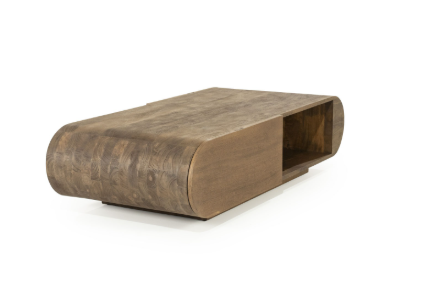 Bruin mango houten salon tafel met openslaande deurtjes, Eleonora, genaamd salontafel king, salon / bijzet / plant tafel Afmetingen (BxDxH):130x60x31 cm (op voorraad) V1 - Afbeelding 4