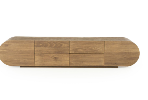 Bruin gekleurd mango hout dressoir tv meubel met openslaande deuren en lades ,Eleonora, genaamd King Afmetingen (BxDxH): 210 lang x diep 40x hoog 43 cm (op voorraad) V1