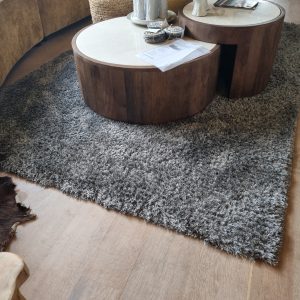 Blauw groen vloerkleed hoog polig zacht en glans 100% polyester, Karpi Group, Lago mix 31 1.60 bij 2.30, (op voorraad) v1