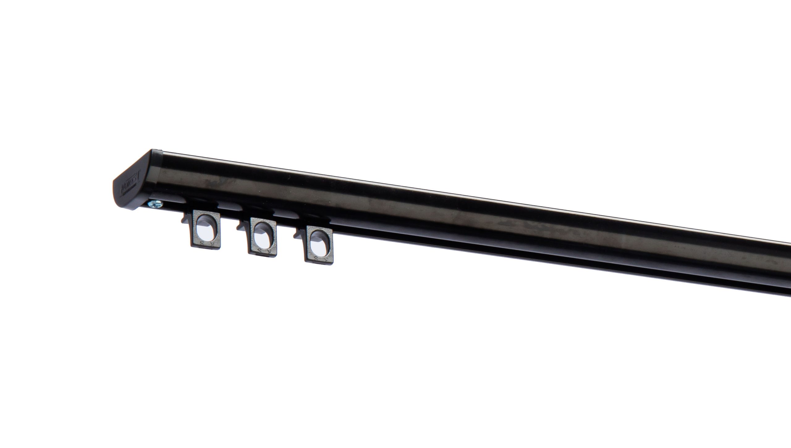 Zwart Aluminium rail DS, Forest Group, 4 m lang (20x4mtr), hoogte van 11 mm en een breedte van 24 mm. zonder ophang atributen V1000 - Afbeelding 4