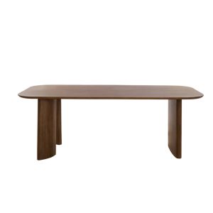 bruin eettafel hout ook de poten hout Deens ovaal blad, Light and Living, genaamd Aymara 220x100x76 cm ,V0