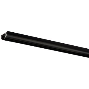 Zwart Aluminium rail DS, Forest Group, 4 m lang (20x4mtr), hoogte van 11 mm en een breedte van 24 mm. zonder ophang atributen V1000