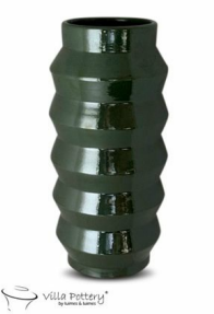 groen rond aardewerk, Luimes & Luimes, geglazuurd hoge plant pot bloem vaas BLOOMVIBE 2_2 GREEN 19 lang, 19 breed, 42CM hoog (op voorraad) V2