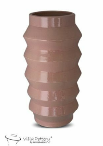 Roze rond aardewerk, Luimes & Luimes, geglazuurd hoge plant pot bloem vaas BLOOMVIBE 2_2 LIGHT PINK 19 lang, 19 breed, 42CM hoog (op voorraad) V2